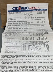 Harry Caray Autogramm Chicago Cubs Medieninfo Juni 1994 Spiel 67 Joe Robbie Stad. - Bild 1 von 3