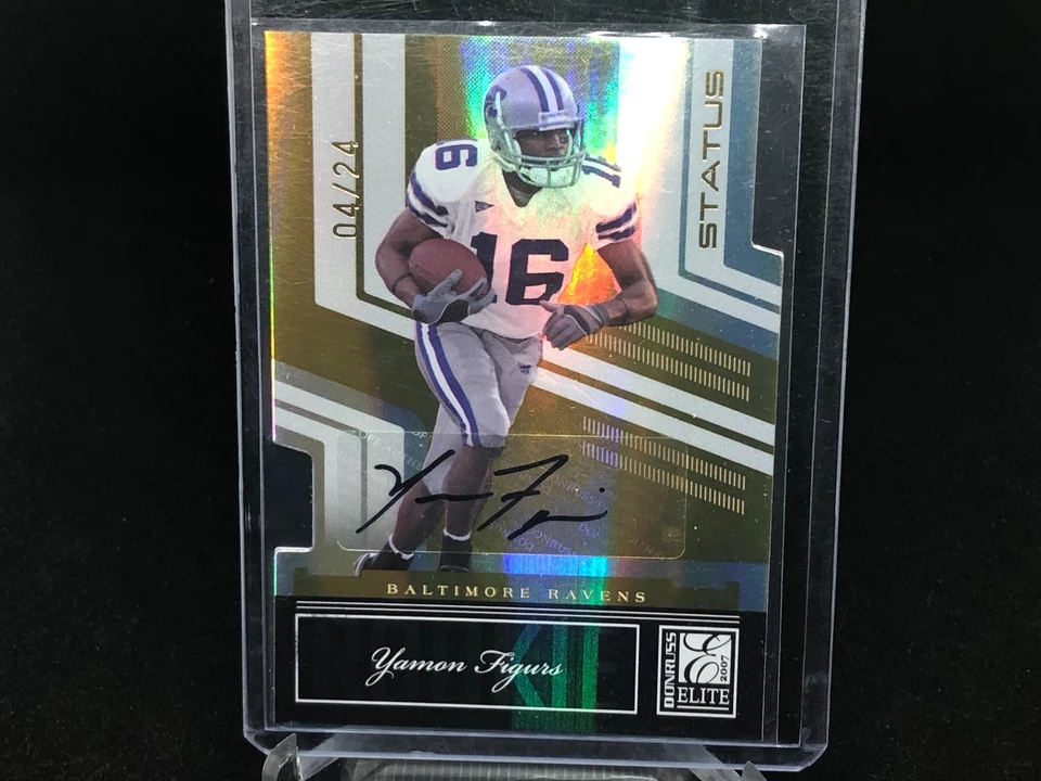 YAMON FIGURS 2007 DONRUSS PLAYOFF ELITE STATUS GOLD DIE CUT AUTO RC #D 4/24 - Image 1 of 1