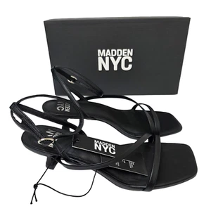 Tacones de gatito con tiras Madden NYC para mujer talla 6, 7, 11 negros - Imagen 1 de 9