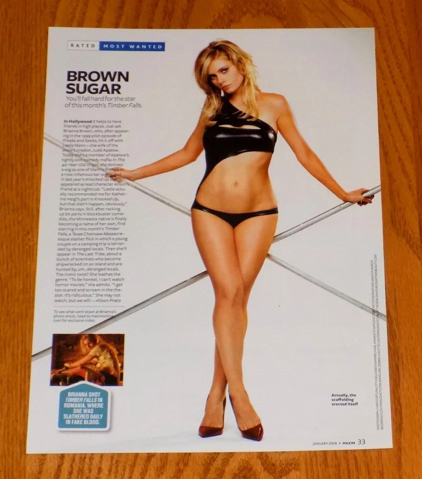 REVISTA BRIANNA BROWN MAXIM FOTO PINUP ÁLBUM DE RECORTES RECORTE Foto 1 de 1