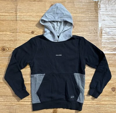 Pullover con Capucha Volcom Stone Negro/Gris Canguro Bolsillo Niño Talla Pequeña Foto 1 de 4