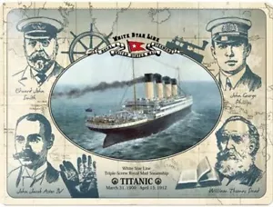 Tin sign metal sign 12 x 16 in -Titanic Mannschaft - Picture 1 of 1