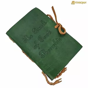 Diario encuadernado en cuero cuaderno en blanco El libro de los buenos pensamientos diario medieval - Imagen 1 de 14