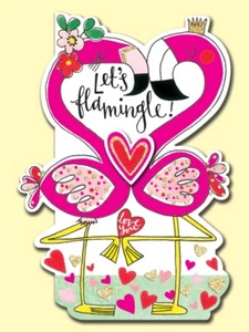 Rachel Ellen Valentines Cards -Let's Flamingle! - Picture 1 of 1