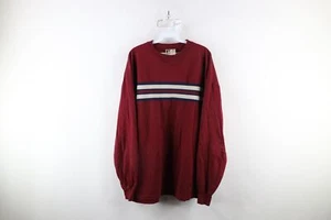 Vintage 90s Russell Athletic Mens XL Distressed Striped Long Sleeve T-Shirt USA - Picture 1 of 12