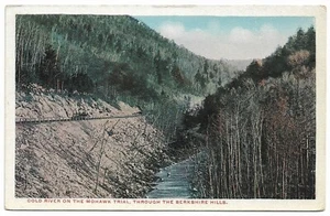 Cold River on The Mohawk Trail Through Berkshire Hills MA Vintage Postcard #1902 - Bild 1 von 2