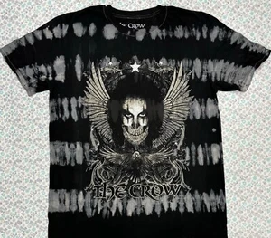 T-shirt tie-dye The Crow Wingd Skull Face - Foto 1 di 1