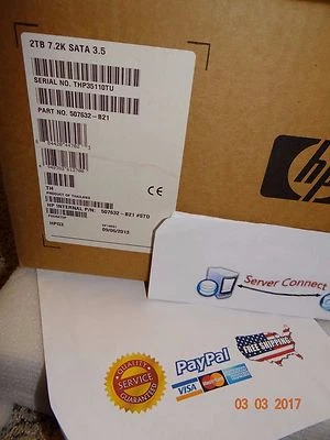 507632-B21  HP 2TB 7.2K 3.5" SATA  HARDDRIVE 508040-001 - Image 1 of 3