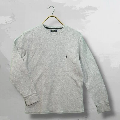 Camisa Térmica Polo Ralph Lauren Gris Tejido Gofre Manga Larga Cuello Redondo Talla 2XL Foto 1 de 4