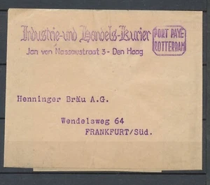 "Industrie-und Handels-Kurier Port Payé Rotterdam" FRANKEERSTEMPEL Nr44 - Foto 1 di 2