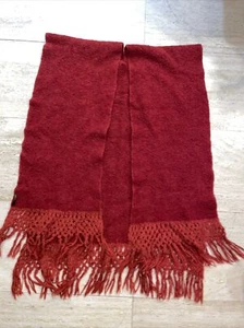 ALPACA Wool Poncho Red Alpaca De Los Andes - Picture 1 of 6