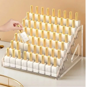 7 Tier Organizer Nail Polish Varnish Makeup Holder Storage Display Stand Rack UK - Picture 1 of 13
