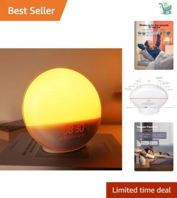 Wake Up Light with Sunset Simulation and Adjustable Brightness – Ideal Gift - Image 1 of 4
