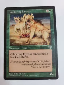 MTG Magic The Gathering Card Gibbering hyenasSummon Hyenas Green Mirage 1996 - Picture 1 of 2