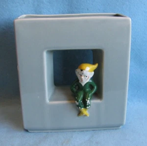 Vintage McCoy Pottery Wall Pocket with Pixie - Picture 1 of 10