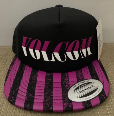 VOLCOM SAMPLE HAT CAP HALFSIES PURPLE SNAPBACK *NWT* - Image 1 of 3