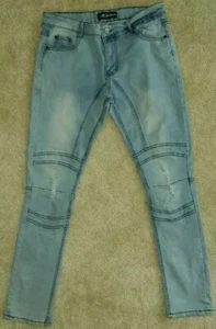 Phat Farm Moto Stretch Denim Jeans Mens 32W X 30L Worn Twice - Picture 1 of 12
