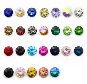 Glass Crystal Rhinestone Color Round Withcford Strass Jewels stones - Picture 1 of 25