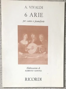VIVALDI " 6 ARIE PER CANTO E PIANOFORTE " MEDIUM VOICE ITALIAN/LATIN TEXT PB VG - Picture 1 of 1