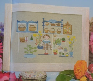 Nur Kreuzstichkarte - Kleiner Floristenladen blühende Liebe Display Muster - Bild 1 von 1