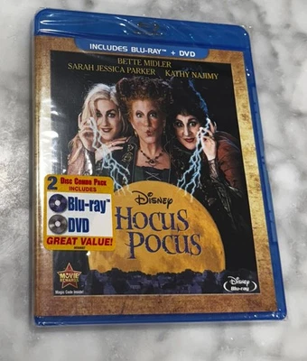 Disney Hocus Pocus (2012) Blu-ray DVD 2-Disc Combo Pack NEW SEALED Bette Midler - Image 1 of 4