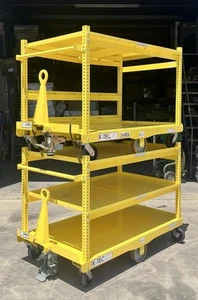 1 Ton Capacity Heavy Duty Industrial 3 Shelf Rollaround Aero Part Carts USA - Picture 1 of 7