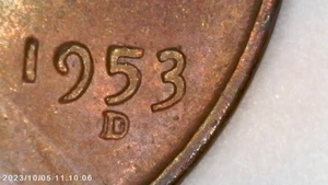 1953 D Lincoln Wheat Penny D/D Doubled Mint Mark Error - Picture 1 of 4