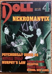 NEKROMANTIX Autographed SIGNED Japanese Magazine Doll April 2002 Psychobilly - Picture 1 of 6