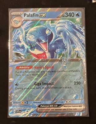  2024 Pokémon SVP English Palafin EX 126 Oversized Black Star Promo - MINT - Image 1 of 2