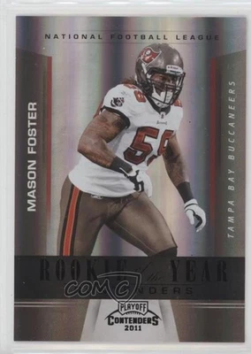 2011 Playoff Contenders Rookie of the Year Black /50 Mason Foster #17 RC - Image 1 of 2