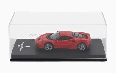 MODELLINO AUTO STATICO FERRARI F8 TRIBUTO 2019 CON VETRINA ROSSO SCALA 1/64 - Immagine 1 di 4