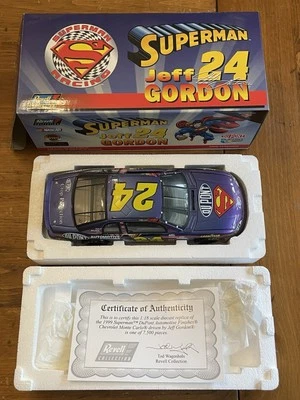 NASCAR Jeff Gordon Revell #24 1999 Superman DC Comics 1:18 Diecast ltd to 7,500 - Image 1 of 4