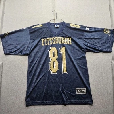 Starter Men's Size Large Navy Pittsburgh Football Jersey #81 Short Sleeve - Image 1 of 4