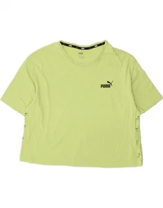 PUMA Womens Crop Graphic T-Shirt Top UK 18 XL Green Cotton AF09 - Picture 1 of 3