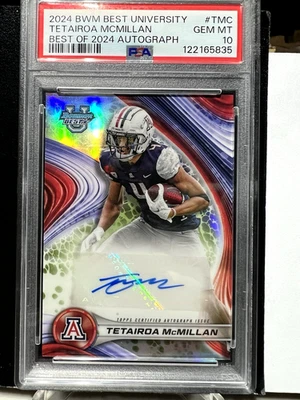 TETAIROA MCMILLAN BOWMAN'S BEST Of 2024 AUTO GEM MINT PSA 10 - Image 1 of 4