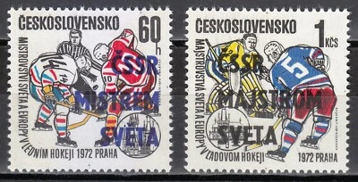 Checoslovaquia MNH 1972 Mi 2084-2085 Sc 1845-1846 Checoslovaquia’s Victorious** Foto 1 de 2