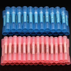 50pcs Heat Shrink Butt Connectors Waterproof Seal Crimp Terminals Automotive Kit - Picture 1 of 9
