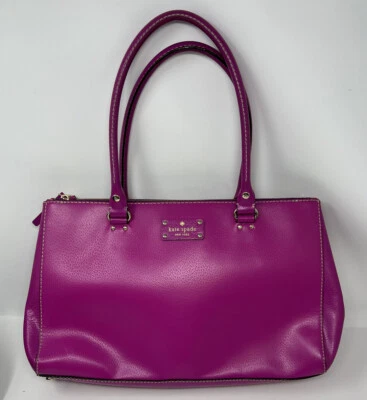 Bolso de Mano de Hombro Kate Spade Martine Wellesley Cartera Bnglpurple Looks Rosa Caliente Foto 1 de 4