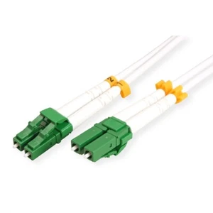 LWL-Kabel Duplex, 9/125µm OS2, LC-APC/LC-APC, stahlarmiert, LSOH, weiß, 15 m - Bild 1 von 1