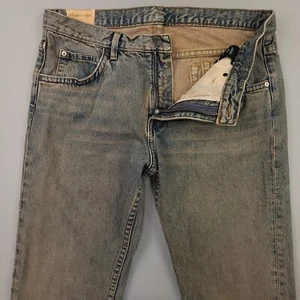 Pantalones de mezclilla Helmut Lang para hombre 34X29 Mr 87 ajustados rectos café teñido algodón EE. UU. - Imagen 1 de 12