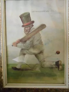 EIN 70ER JAHRE 'GCCC' SATIRISCHER DRUCK, SIGNIERT VOM CRICKETSPIELER 'ANDY STOVOLD'' - Bild 1 von 3