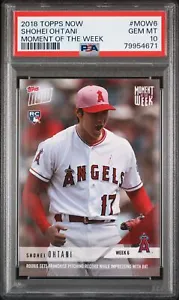 2018 Topps Now Moment Week #MOW6 Shohei Ohtani Rookie PSA 10 Gem Mint (QTY)(JJ)  - Picture 1 of 2