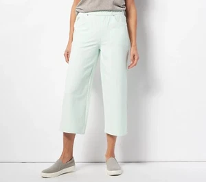 Quacker Factory DreamJeannes Regular Pull On Wide Leg Culotte Pants Women XL NEW - Picture 1 of 8