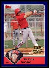 2003 TOPPS TRADED & ROOKIES TRAVIS WONG CINCINNATI REDS #T207