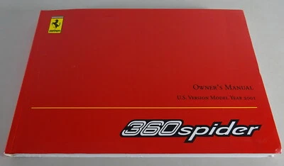 Manuale / Guida Ferrari 360 Spider Versione US Aggiornata 12/2000 - Immagine 1 di 4