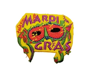 Girl Scouts Mardi Gras Iron On Patch - Picture 1 of 1