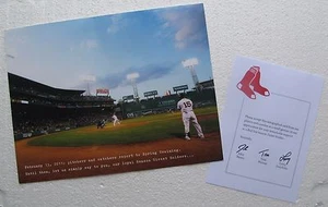 2010 Boston Red Sox "Thank You" Autographed Card Folder with Certificate  - Picture 1 of 1