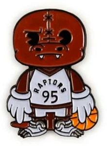 Kidrobot x NBA Toronto Raptors Mascot Enamel Pin - Limited Edition - Picture 1 of 3