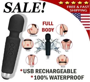 Mini Massaggiatore Magico Multivelocità Bacchetta Massaggio Potente Corpo Completo USB Ricaricabile - Foto 1 di 26