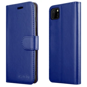 For Huawei Y5p Phone Case Leather Wallet Flip Stand View Cover - Picture 1 of 78